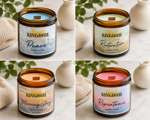 Kingdom Novelties Prayer Candle Gift Set 4oz